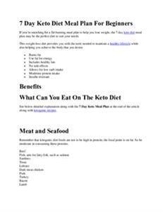Easy Keto Weekly Meal Plan Free